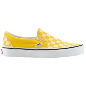 VANS | Checkerboard Classic Slip On Shoe in Cyber Yellow